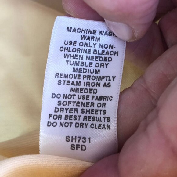 Vintage Cabela's Outfitter Series Men's Shirt 4XL Short Sleeve Button Up Yellow - Picture 7 of 9